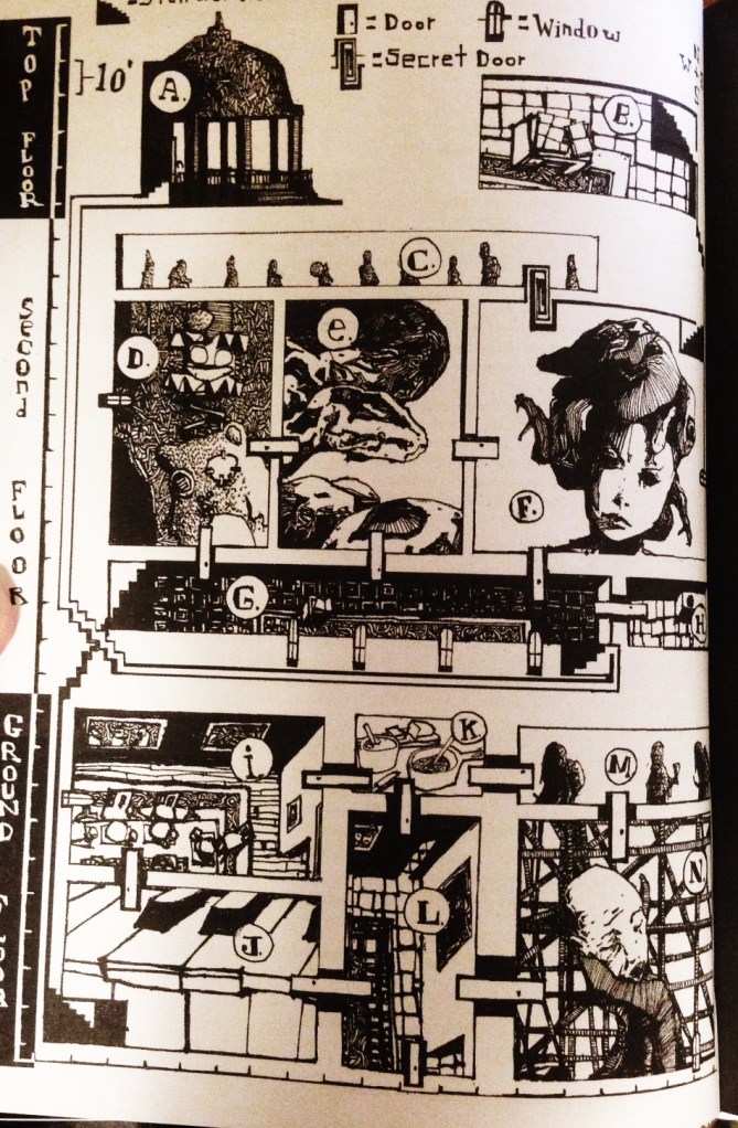 House of the Medusa map featured in Vornheim: The Complete City Kit by Zak S.