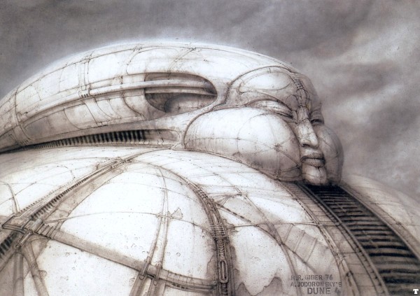 H.R. Giger's representation of House Harkonnen's palace for Jodrowsky's Dune (Source: www.museumsyndicate.com)