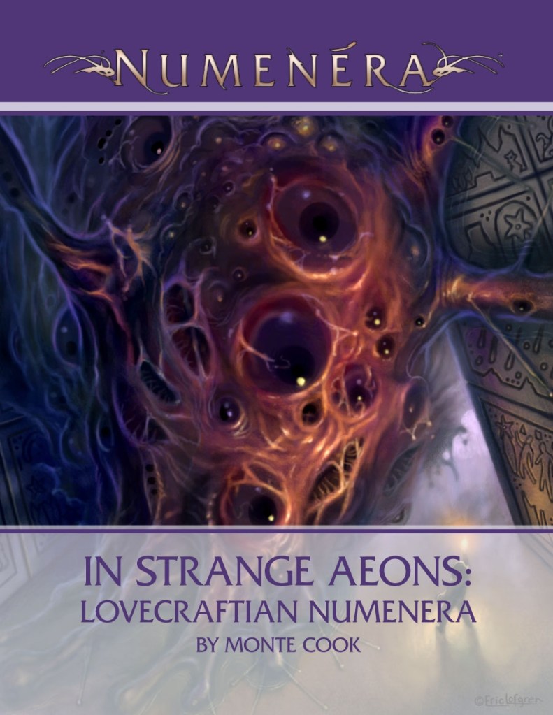 The Cover to In Strange Aeons: Lovecraftian Numenera