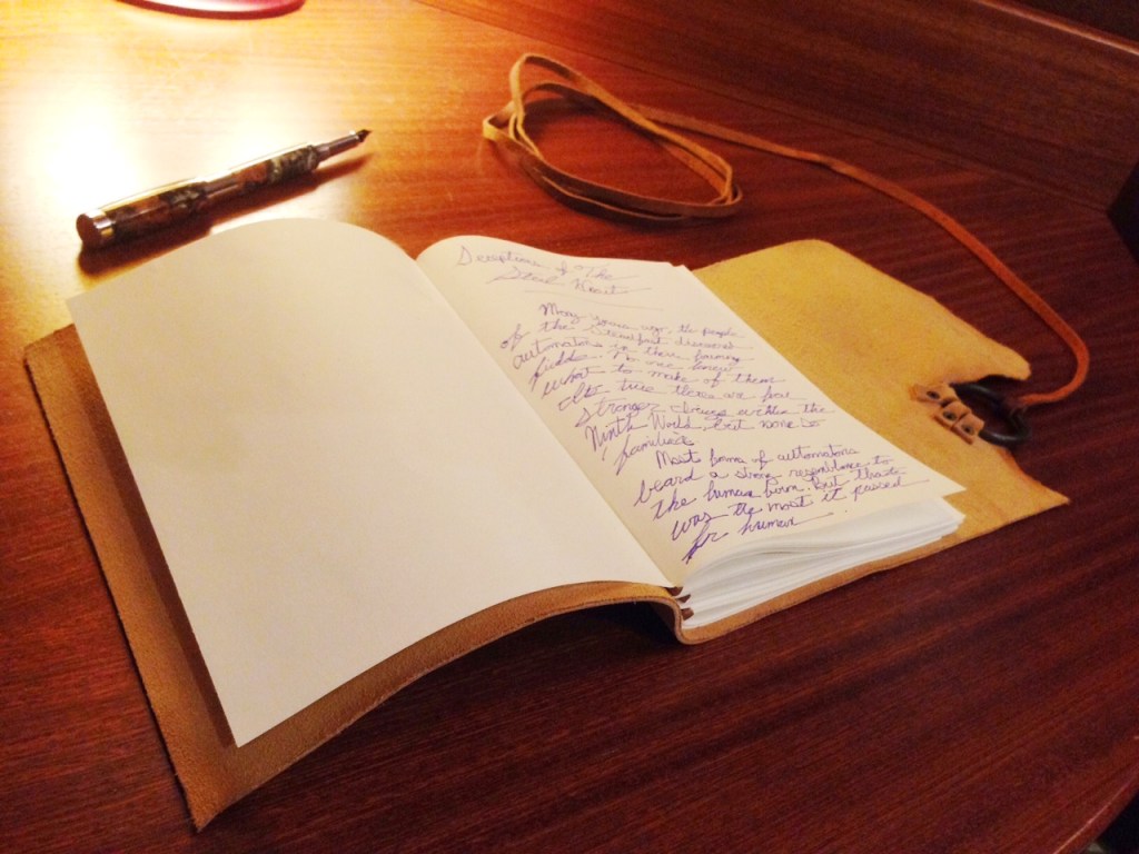 Writing ideas and thoughts for my anthology. 